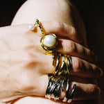 Modern Vintage Wrapped Pearl Ring - floysun