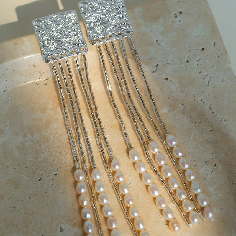 Molten Elegance Tassel Earrings - floysun