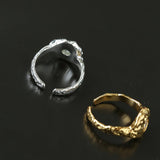 Molten Lava Texture Cubic Zirconia Open Ring - floysun