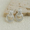 Molten Lava Texture Double-Hoop Drop Earrings - floysun