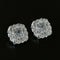 Molten Lava Texture Square Cubic Zirconia Stud Earrings - floysun