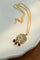 Molten Muse Textured Metal Garnet / Moss Agate Pendant Necklace - floysun