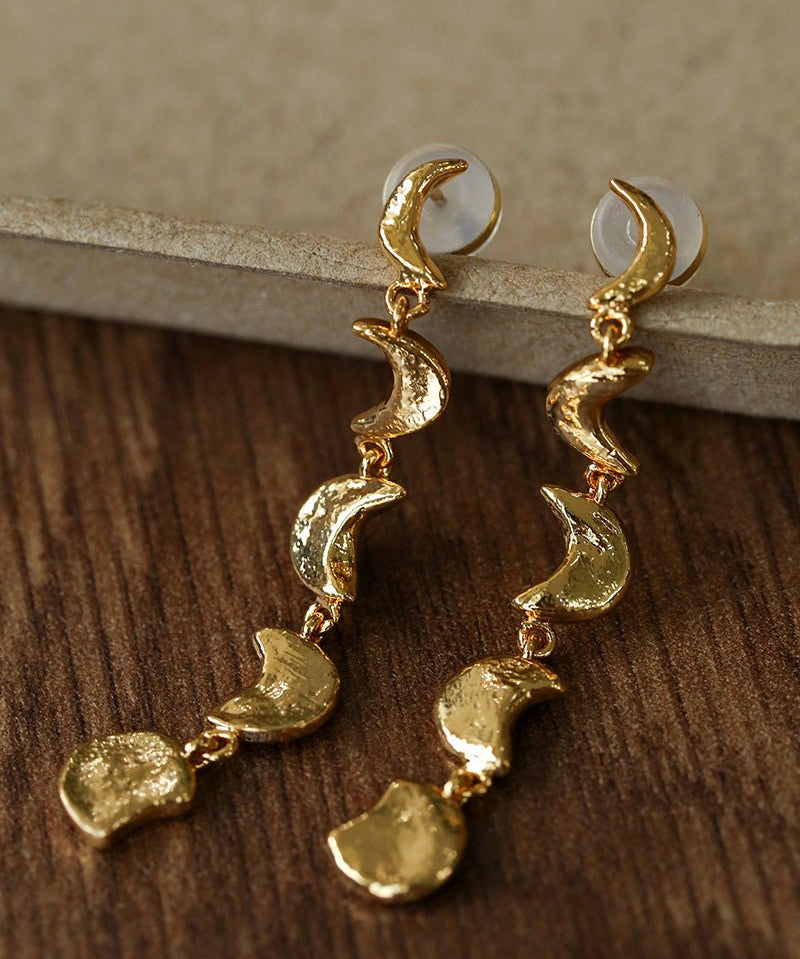 Moon Phase Gradient Drop Earrings - floysun