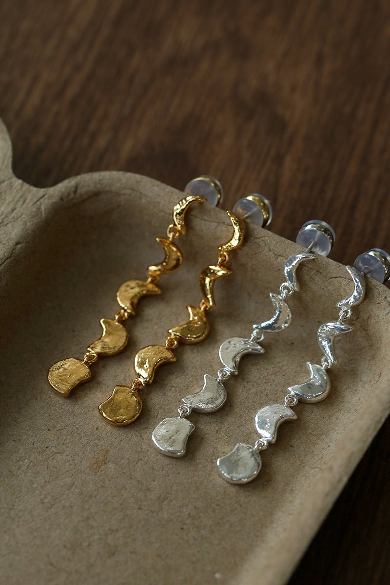 Moon Phase Gradient Drop Earrings - floysun
