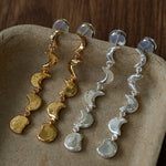 Moon Phase Gradient Drop Earrings - floysun