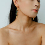 Moonlight Swimming Fish Earrings – Sparkling Stone / Aquamarine - floysun
