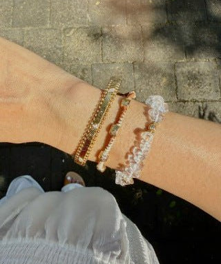 Moonlight Wave Clear Quartz Bracelet - floysun