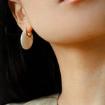 Moonlit Glow Double - Sided White Mother - of - Pearl Earrings - floysun