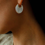 Moonlit Glow Double - Sided White Mother - of - Pearl Earrings - floysun