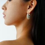 Moonlit Glow Double - Sided White Mother - of - Pearl Earrings - floysun