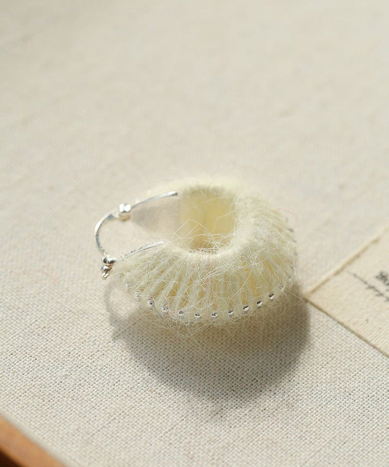 Morandi Fuzzy Yarn Hoop Earrings - floysun