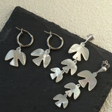 Mother - of - Pearl Bird Earrings 925 Sterling Silver Lightweight Earrings - floysun