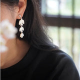 Mother - of - Pearl Bird Earrings 925 Sterling Silver Lightweight Earrings - floysun