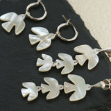 Mother - of - Pearl Bird Earrings 925 Sterling Silver Lightweight Earrings - floysun