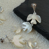 Mother - of - Pearl Bird Earrings 925 Sterling Silver Lightweight Earrings - floysun