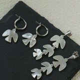 Mother - of - Pearl Bird Earrings 925 Sterling Silver Lightweight Earrings - floysun