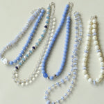 Mother of Pearl & Blue Lace Agate Necklace - floysun