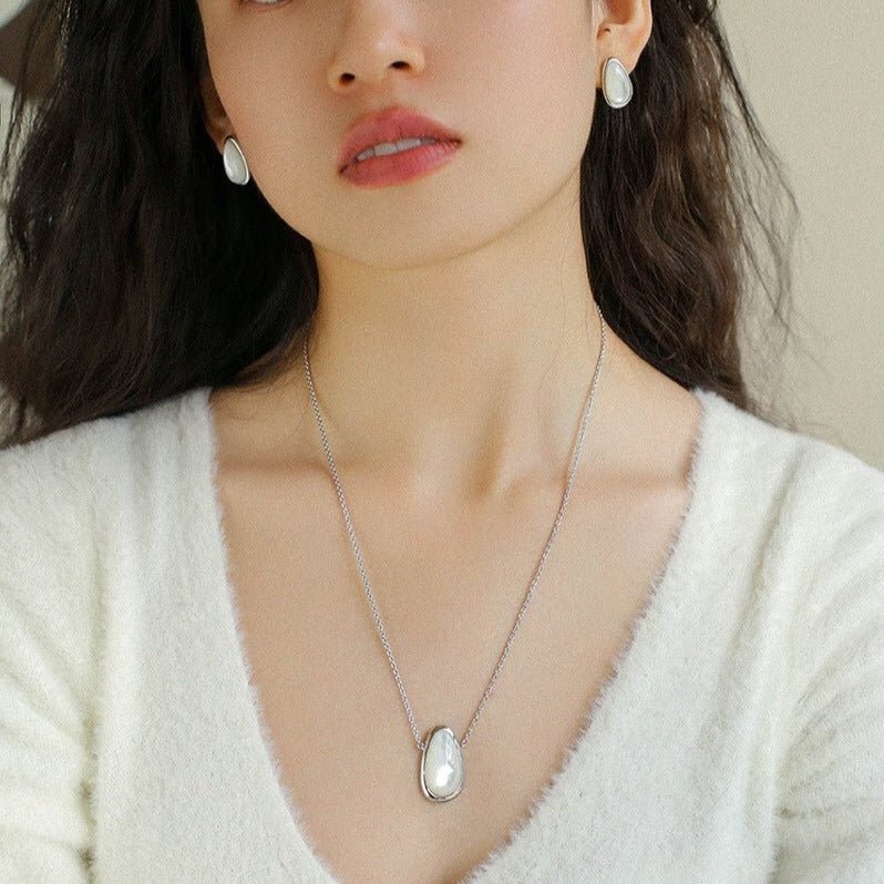 Mother of Pearl Sterling Silver Necklaces - floysun