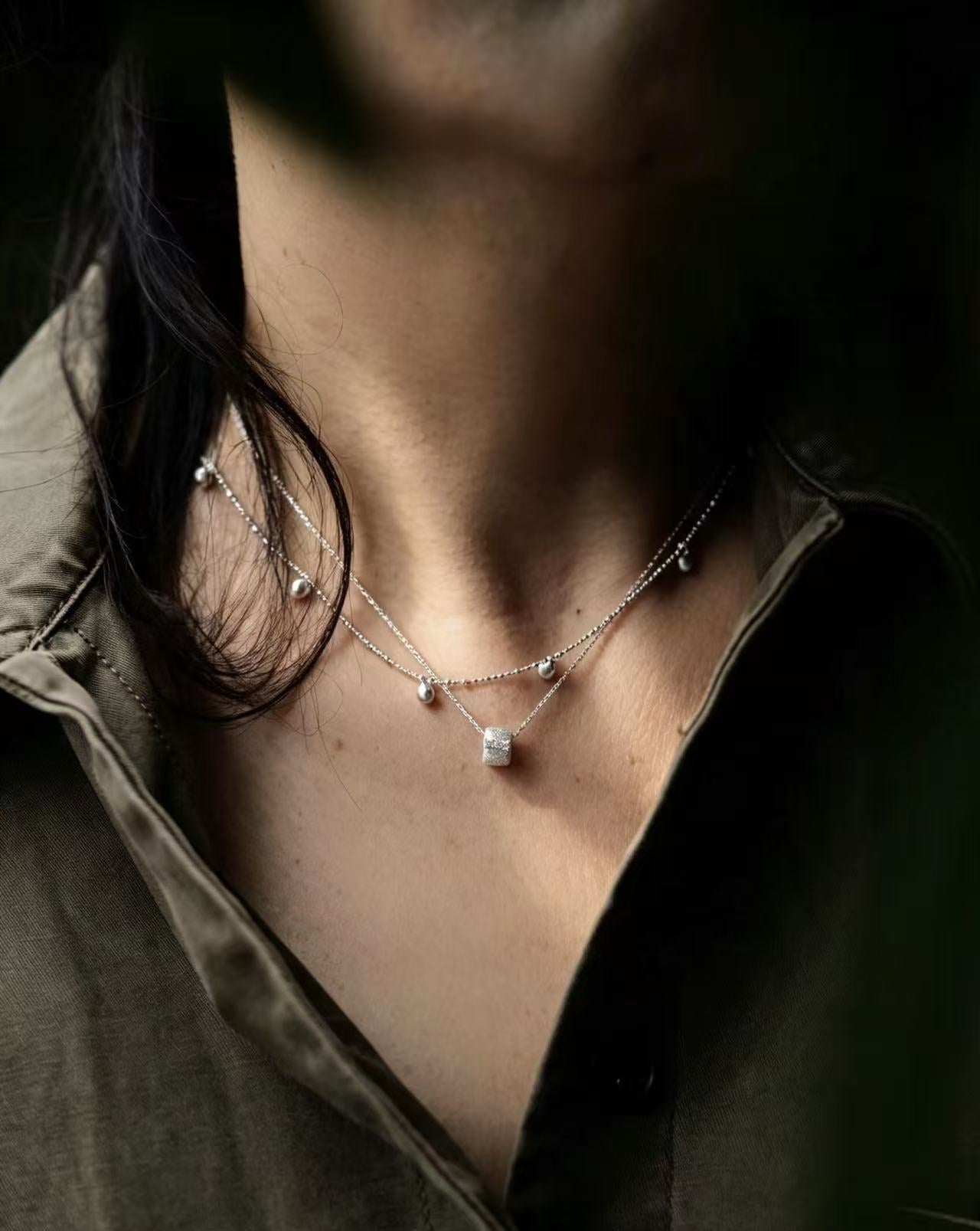 Multi Dangling Bean Pendant Adjustable Necklace - floysun