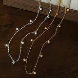 Multi Dangling Bean Pendant Adjustable Necklace - floysun