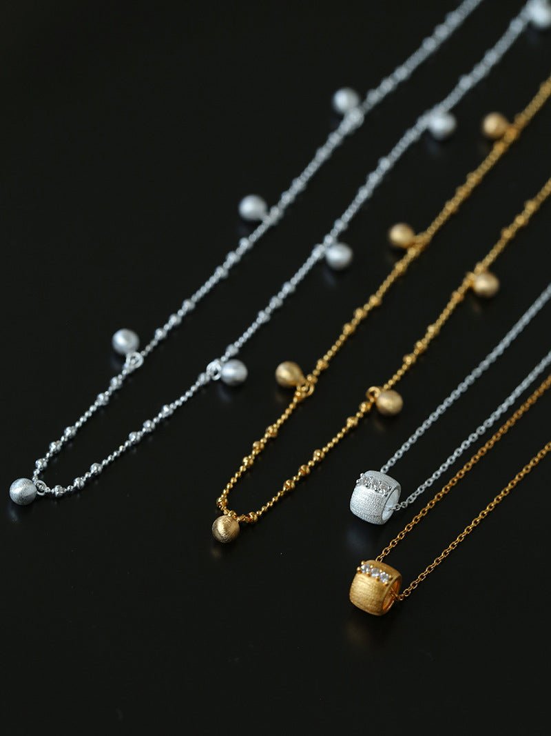 Multi Dangling Bean Pendant Adjustable Necklace - floysun