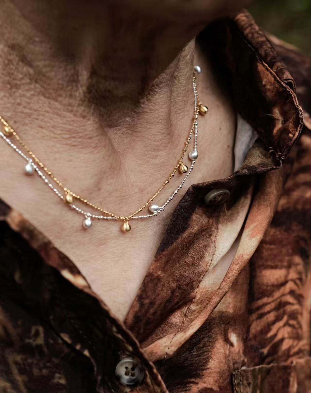 Multi Dangling Bean Pendant Adjustable Necklace - floysun