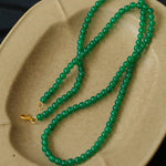 Multi-element Green Onyx Long Detachable Necklace - floysun