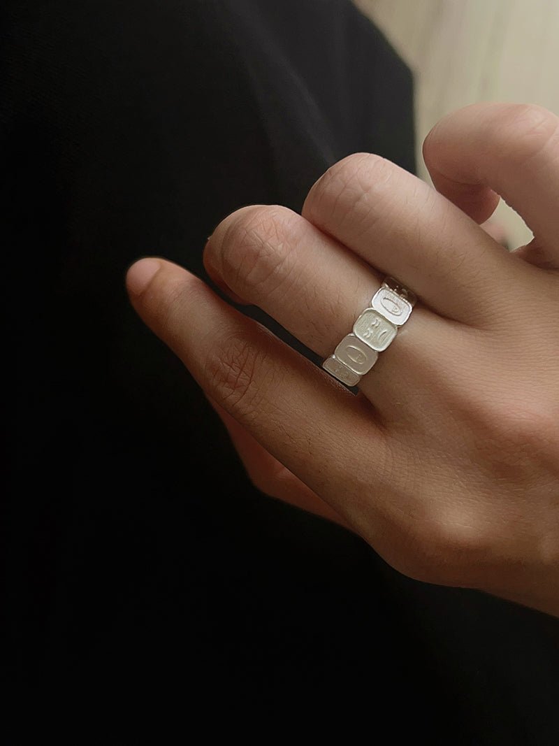 Multi Emotion Square Panel Open Adjustable Ring - floysun