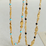 Multi - Fish Black Onyx & Blue Turquoise Necklace - floysun