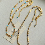 Multi - Fish Black Onyx & Blue Turquoise Necklace - floysun