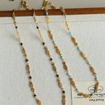 Multi - Fish Black Onyx & Blue Turquoise Necklace - floysun