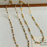 Multi - Fish Black Onyx & Blue Turquoise Necklace - floysun