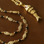 Multi - Fish Black Onyx Necklace - floysun