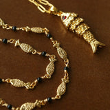 Multi - Fish Black Onyx Necklace - floysun