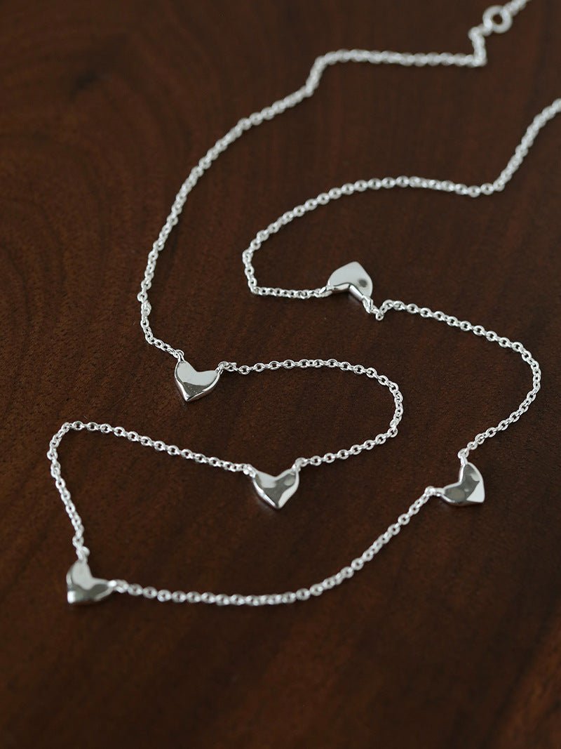 Multi - Heart Station Necklace - floysun
