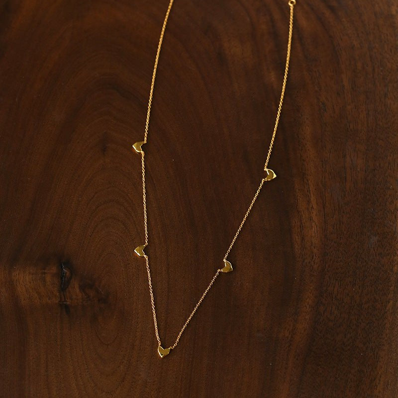 Multi - Heart Station Necklace - floysun