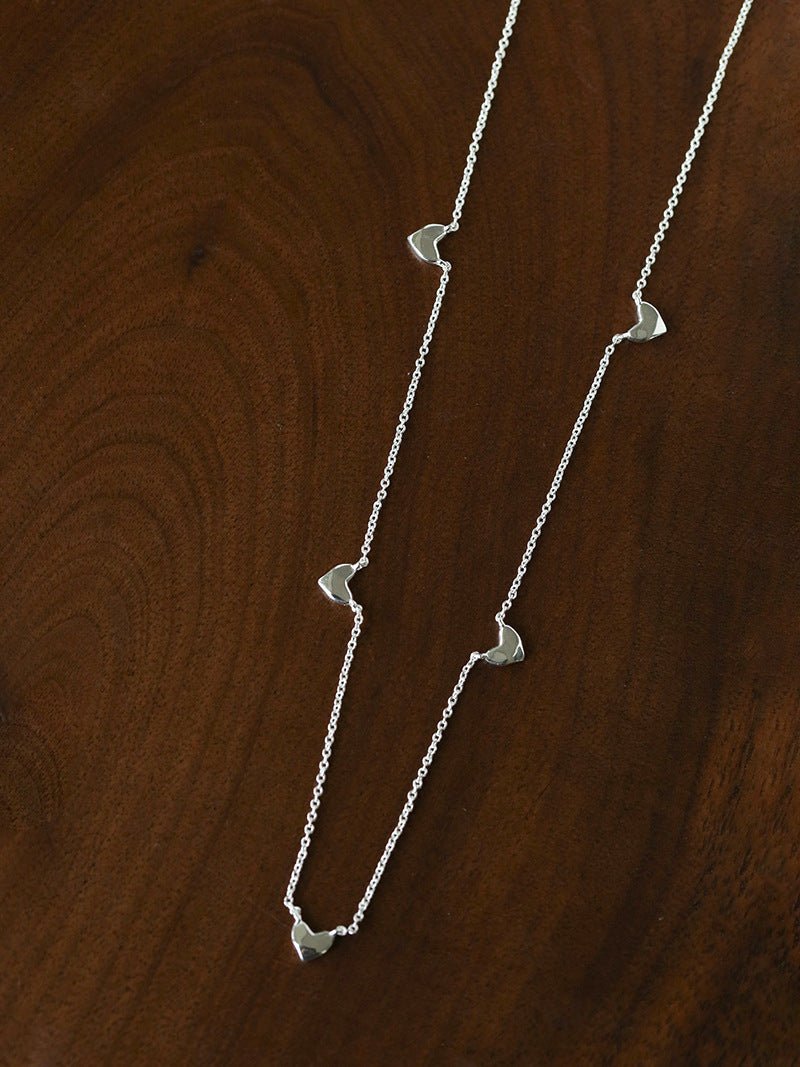Multi - Heart Station Necklace - floysun