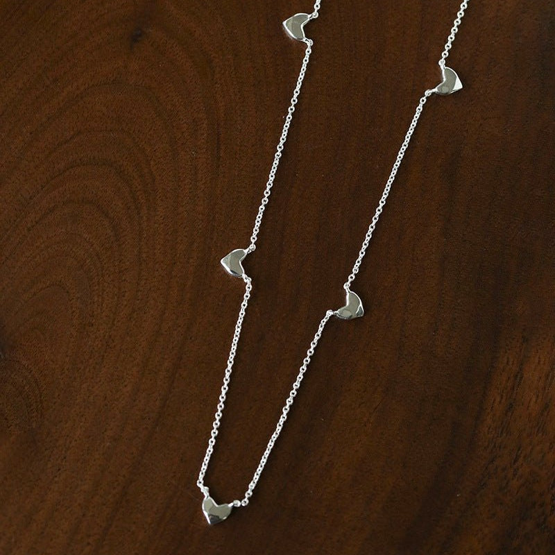 Multi - Heart Station Necklace - floysun