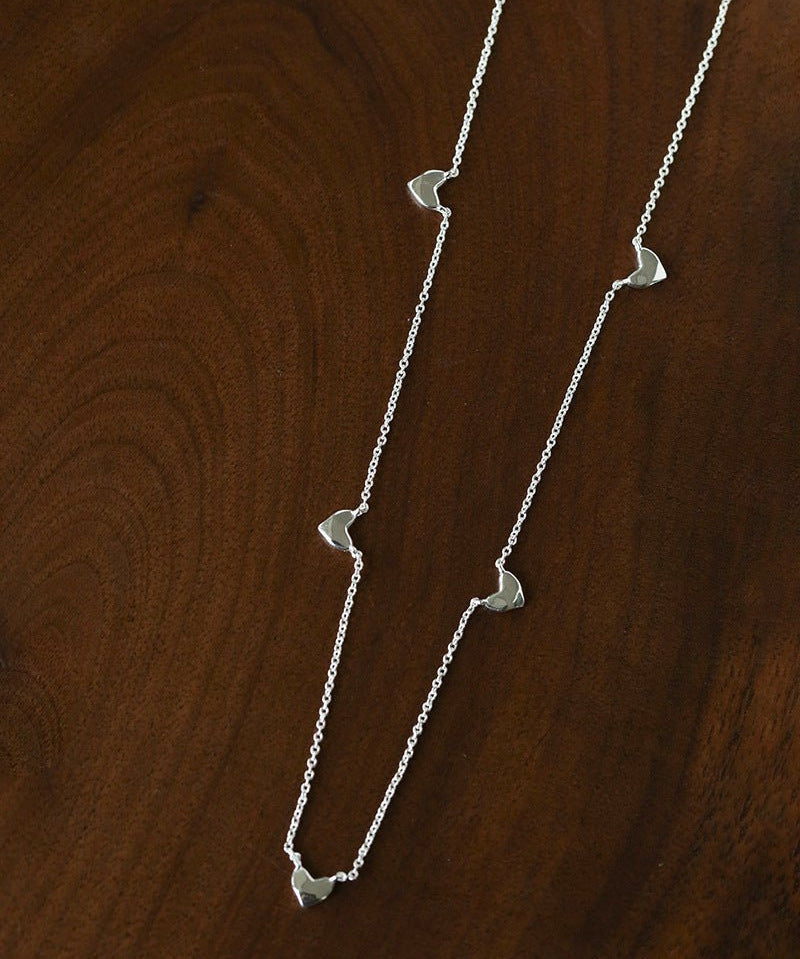 Multi - Heart Station Necklace - floysun