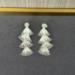 Multi - layer Fan - shaped Natural Stone Earrings - floysun