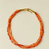 Multi - Layer Mixed Orange - Red Agate Beaded Necklace - floysun