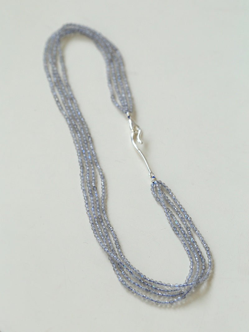 Multi-Layered Mini Labradorite Beaded Necklace - floysun