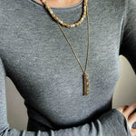 Multi - Pearl Lava Gold Bead Necklace - floysun