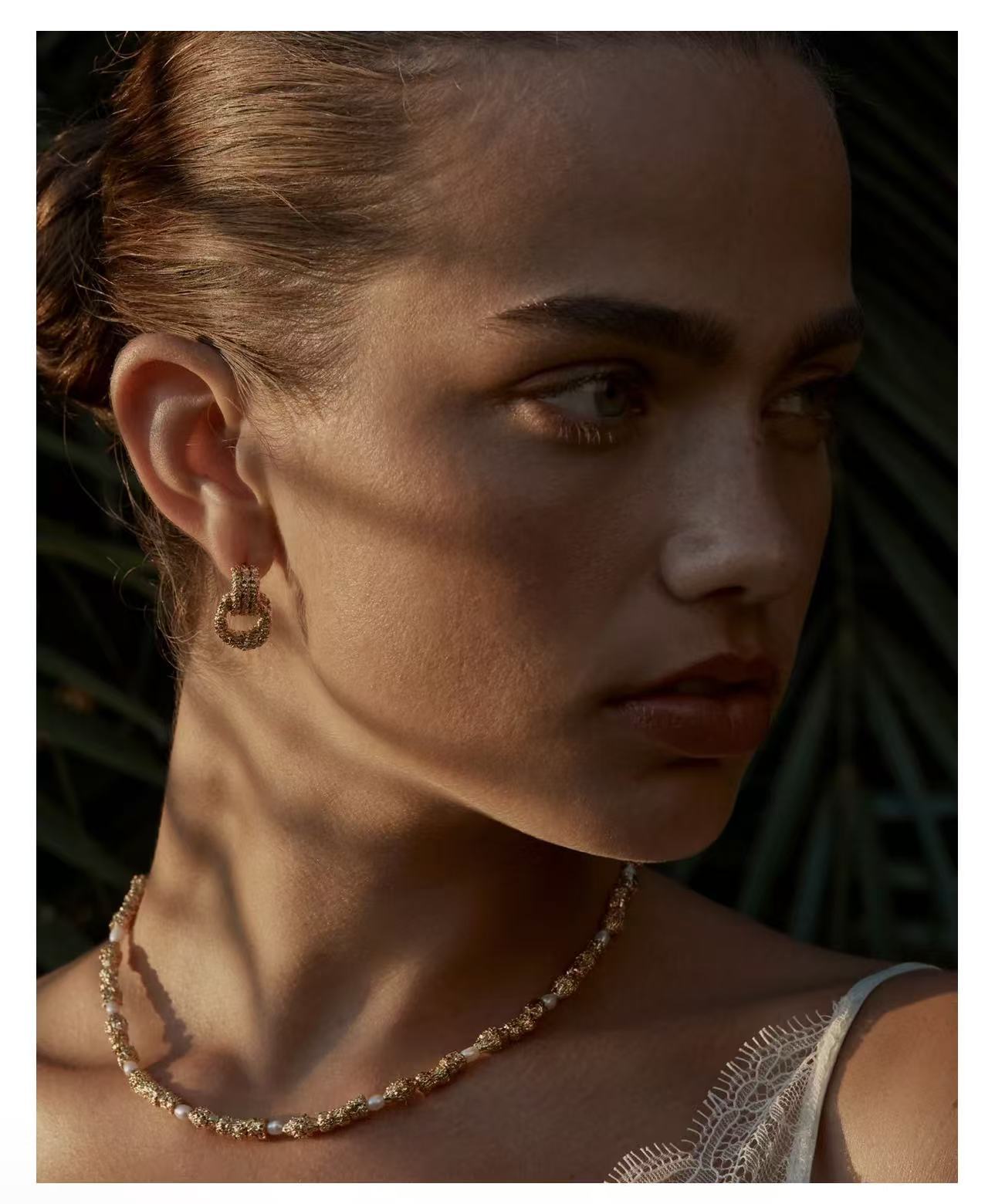 Multi - Pearl Lava Gold Bead Necklace - floysun