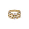 Multi-Row Cubic Zirconia Ribbon Statement Ring - floysun