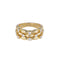 Multi-Row Cubic Zirconia Ribbon Statement Ring - floysun
