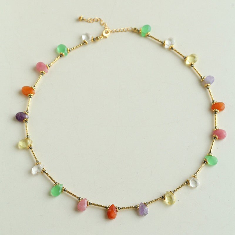 Multi - Stone Beaded Necklace - floysun