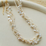 Multi - Strand Baroque Freshwater Pearl Choker Necklace - floysun