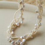 Multi - Strand Baroque Freshwater Pearl Choker Necklace - floysun