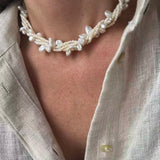 Multi - Strand Baroque Freshwater Pearl Choker Necklace - floysun